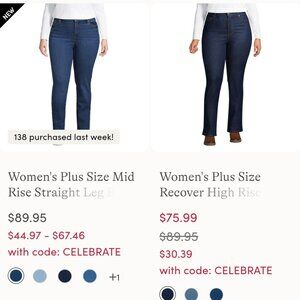 Lands end plus size skinny jeans (22w)